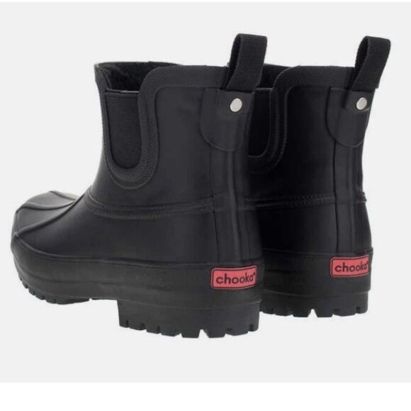 Chooka Ladies Chelsea Rain Boots Black Size 8 - Picture 4 of 4